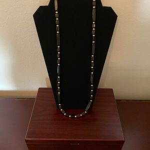 Black and Gold Beaded Necklace
